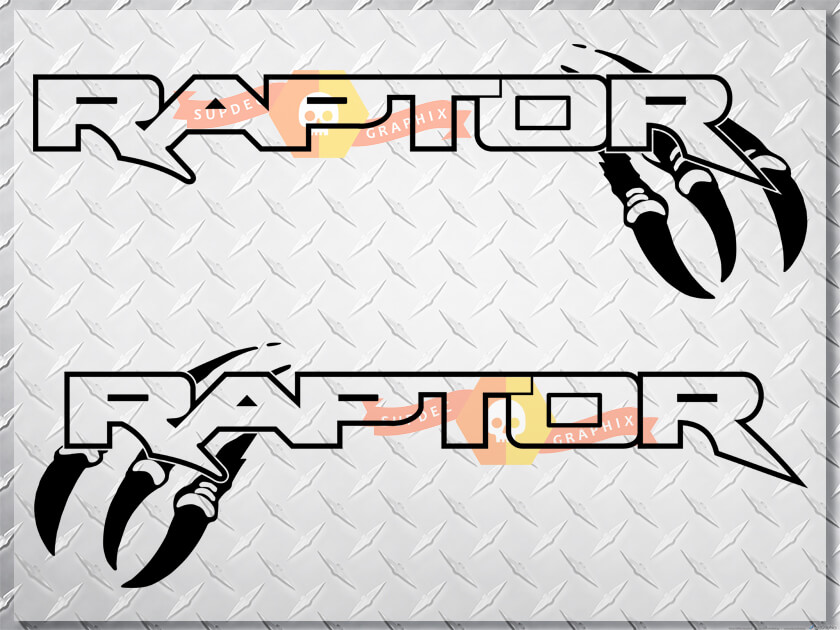 Pair Ford Raptor Truck Side Bed Lettering Vinyl Decals Stickers 2 Fits 2010-2017