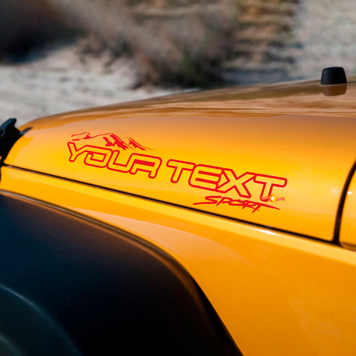 Pair Jeep Wrangler Unlimited Off Road Vinyl Hood Stickers Decals
