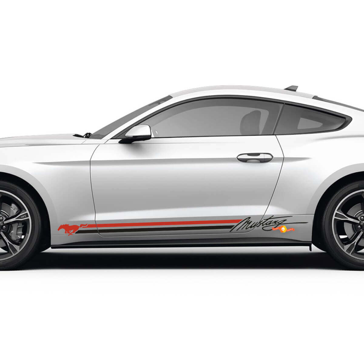 Side Doors Mustang Stripes Horses Decals Stickers for Ford Mustang
