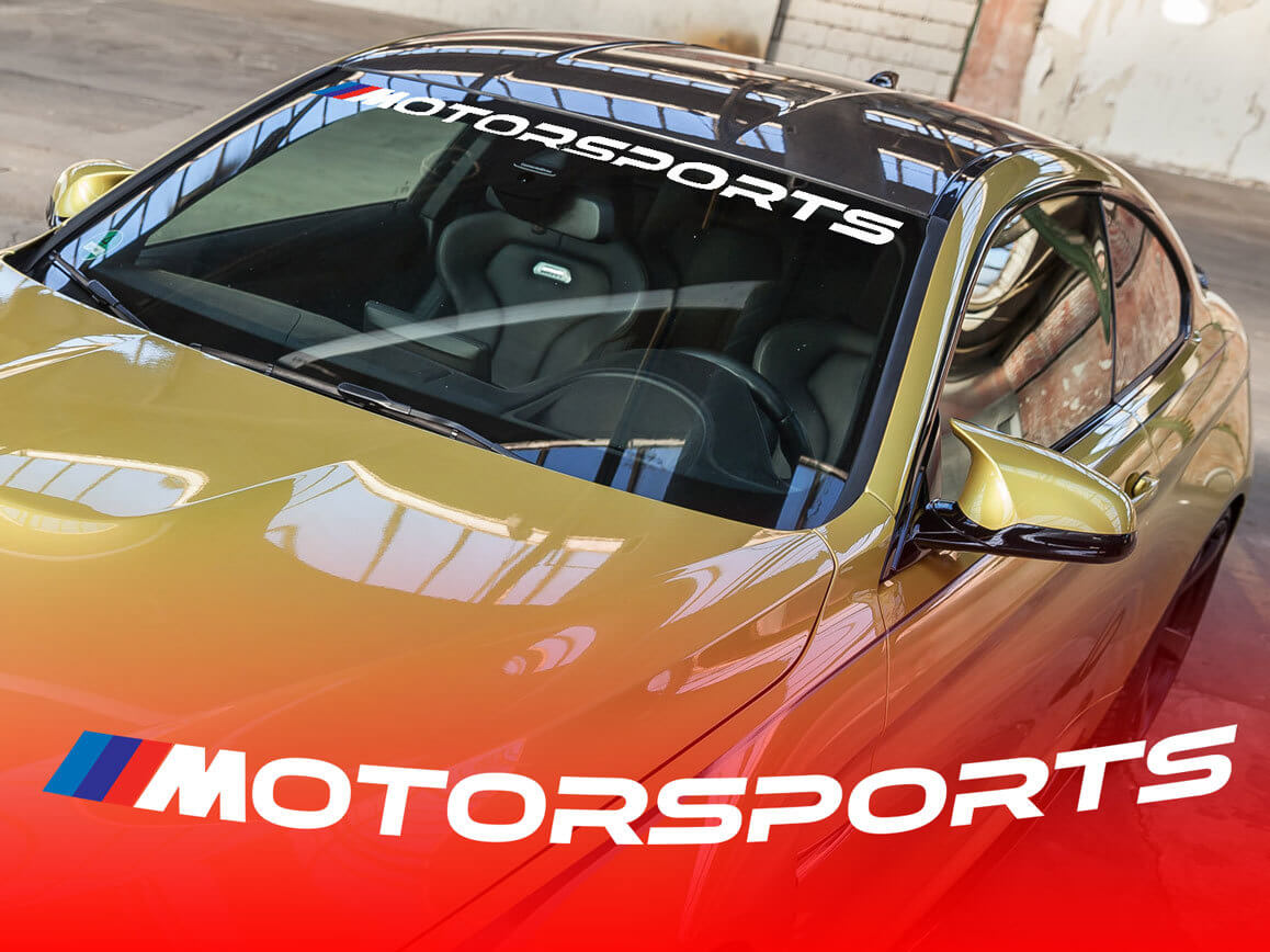 Motorsports Style Windshield Banner Vinyl Decal for BMW