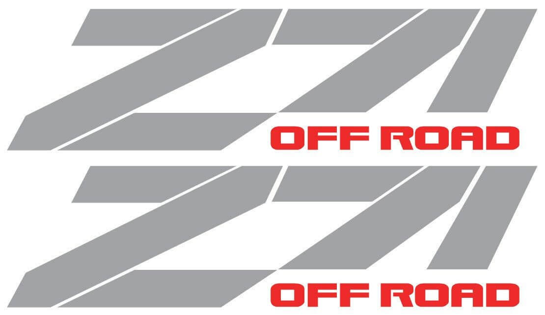 REFLECTIVE Z71(A) off road chevy GMC RACING Silverado truck decal sticker 15