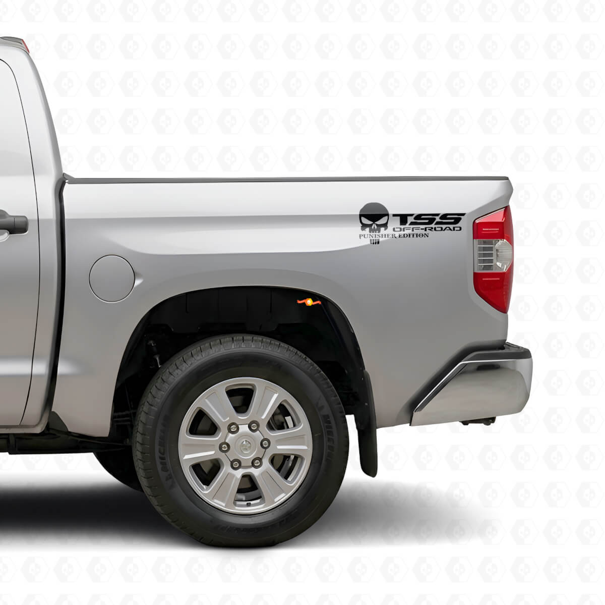 TSS Off Road Punisher Edition Rear Side Vinyl Decal Kit for Toyota Tacoma Tundra