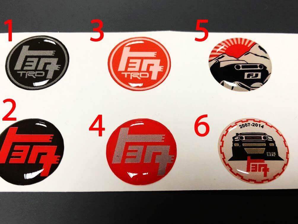 TRD TEQ Style Domed Resin Badge Decal for Toyota FJ Cruiser