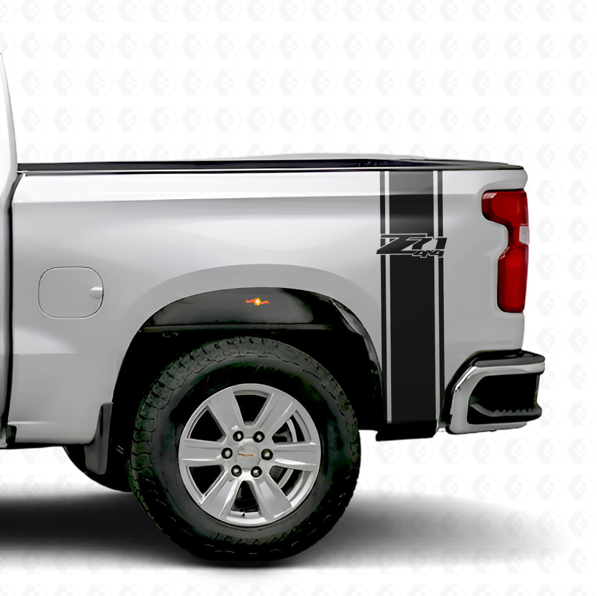 Z71 4x4 Bed Side Stripe Vinyl Decal Set for Chevy Pickup