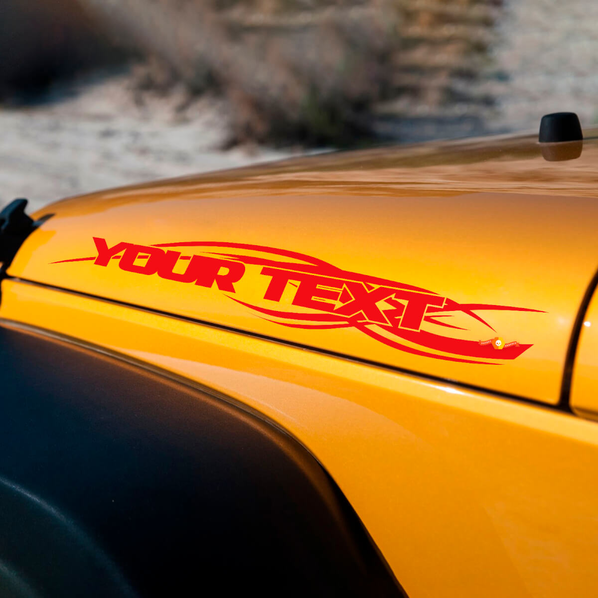 Jeep Wrangler TJ JK 97-18 Stickers Decals set 2 piece Hood Logo set U PICK COLOR
