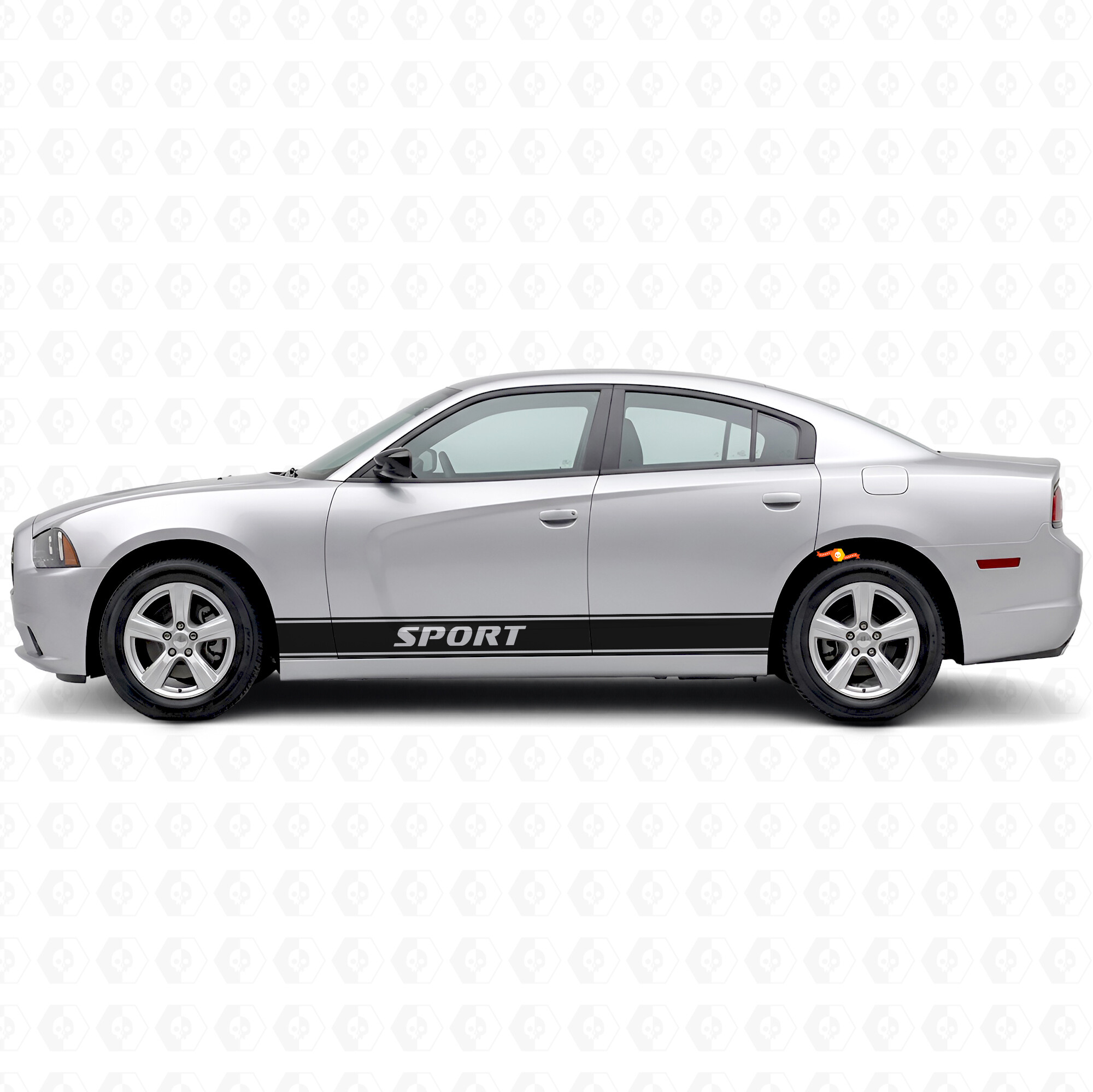 Sport Contour Stripes Side Vinyl Decal Sticker for Dodge Charger 2006-2010