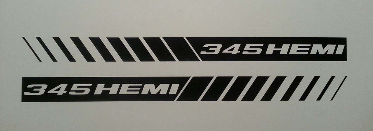 345 HEMI STROBE STRIPES ** HOOD Stickers Decals ** MOPAR * DODGE RAM 5.7 CHARGER SRT8
