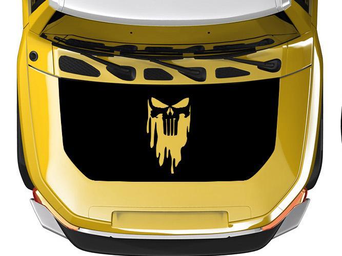 Hood blackout wrap Punisher blood for Toyota FJ Cruiser Sticker Decal any colors
