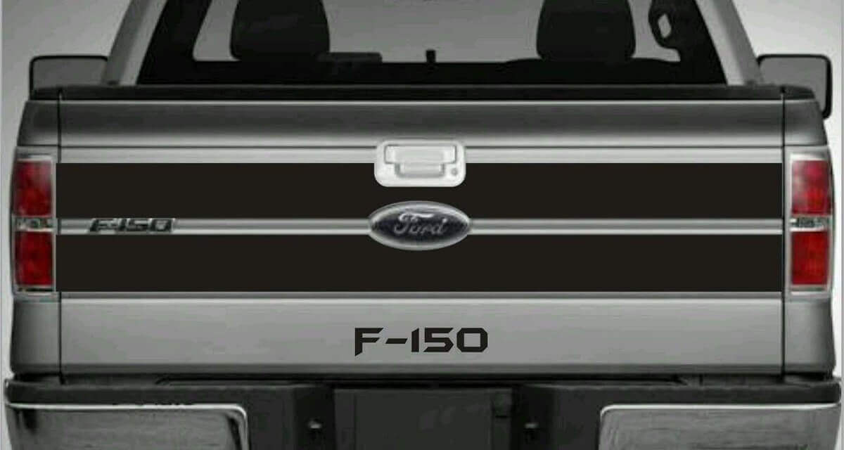 Blackout Style Dual Tailgate Stripes Vinyl Decal for Musclecar truck 2009-2014