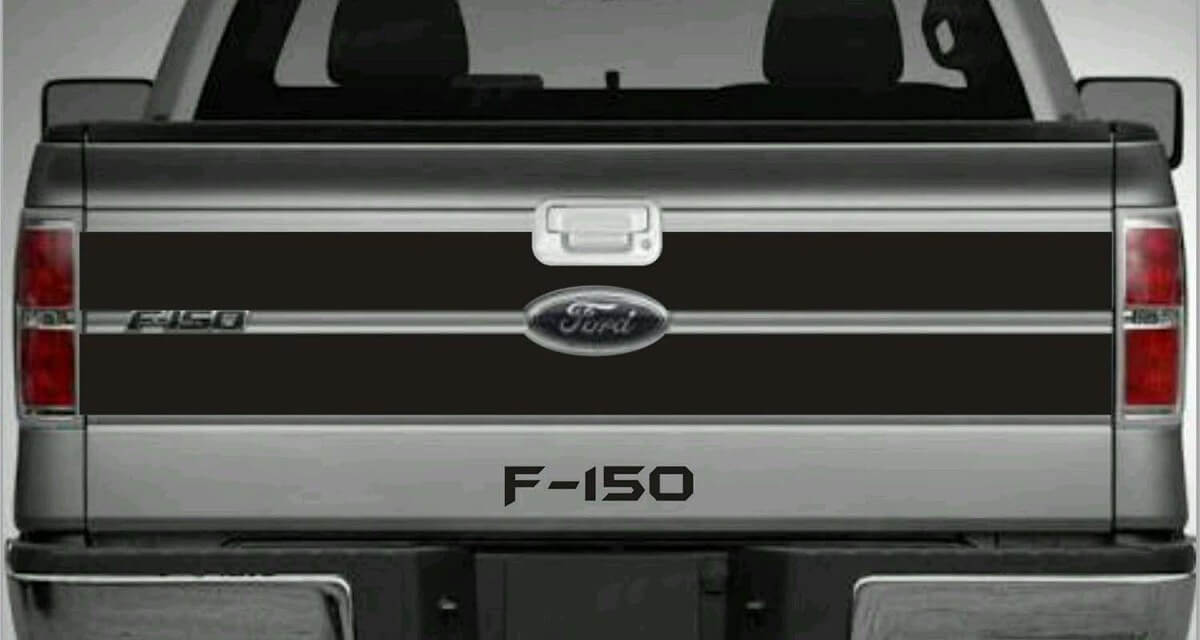 Ford F -150 Tailgate Blackout Style Sticker Decal Vinyl Stripes 2009-2014 Avery + Text
