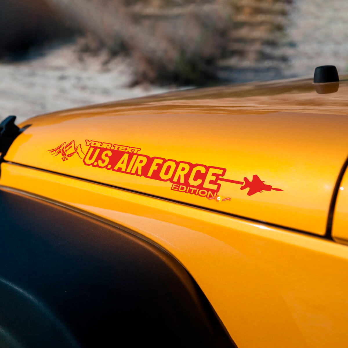 Side Hood US Air Force Sticker Decal Vinyl Graphic for Jeep Wrangler 27”x4