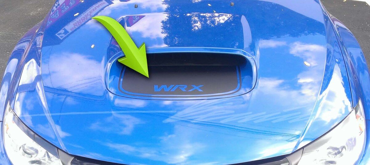 Custom Hood Scoop Blackout Stripes Stickers Decals for Suba Impreza WRX STI

