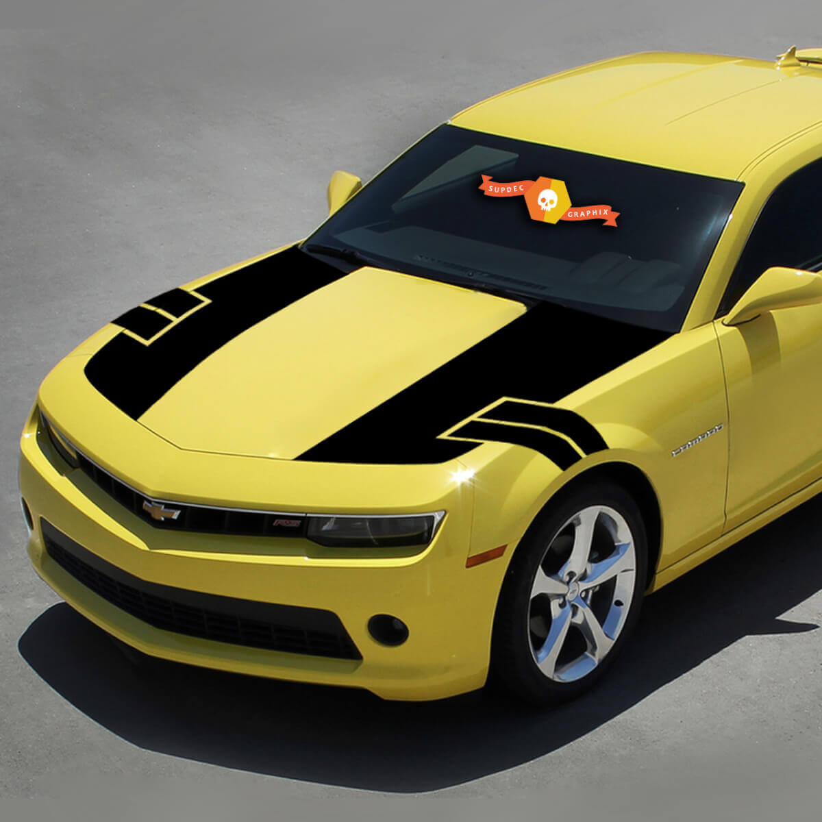 2010-2013 Chevy Camaro Racing Hood Roof Trunk Rally Fender to Side Stripes Sticker Decal
