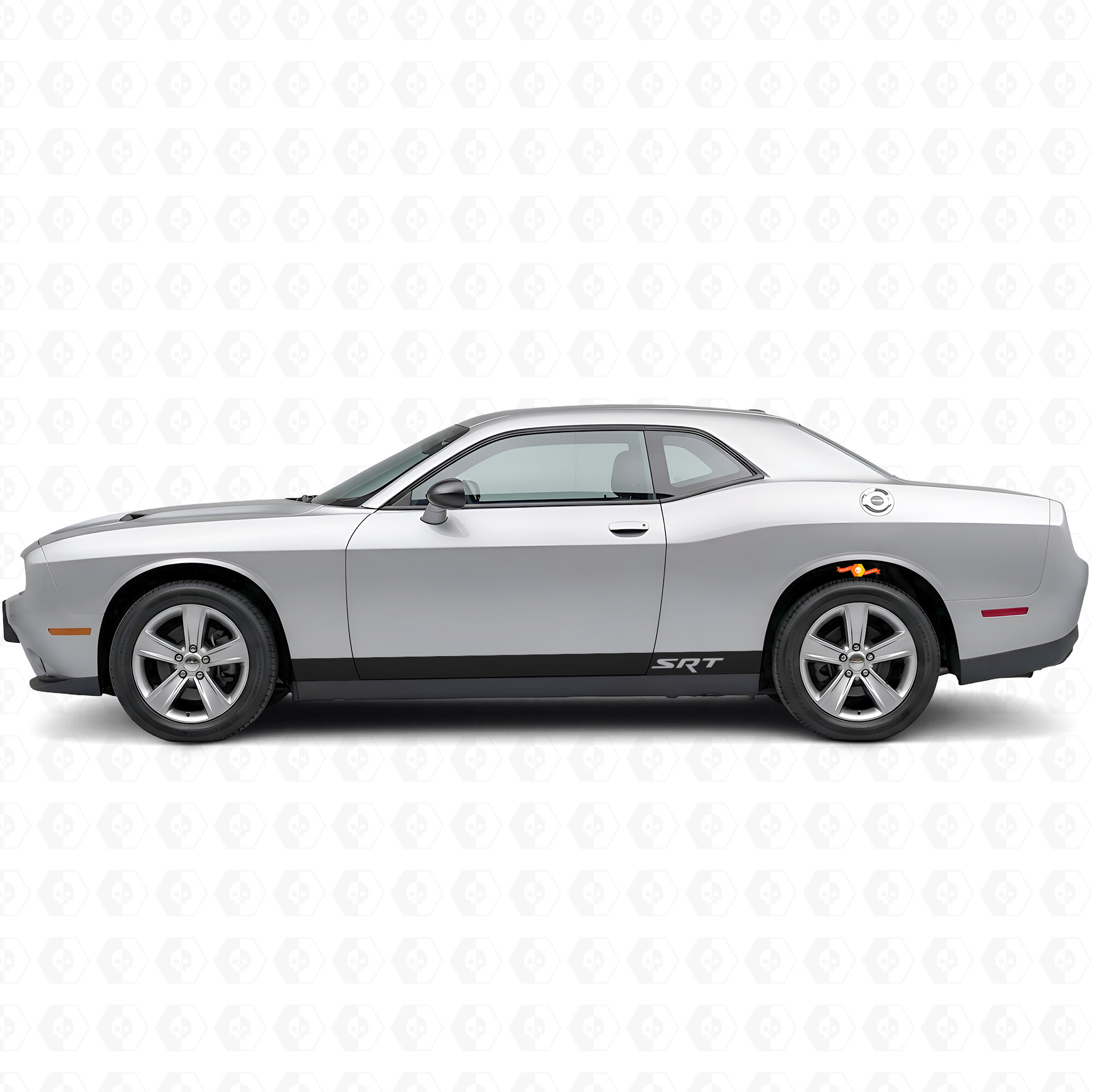 SRT Style Stripes Rocker Panel Vinyl Decal Sticker for Dodge Challenger 2009-2018