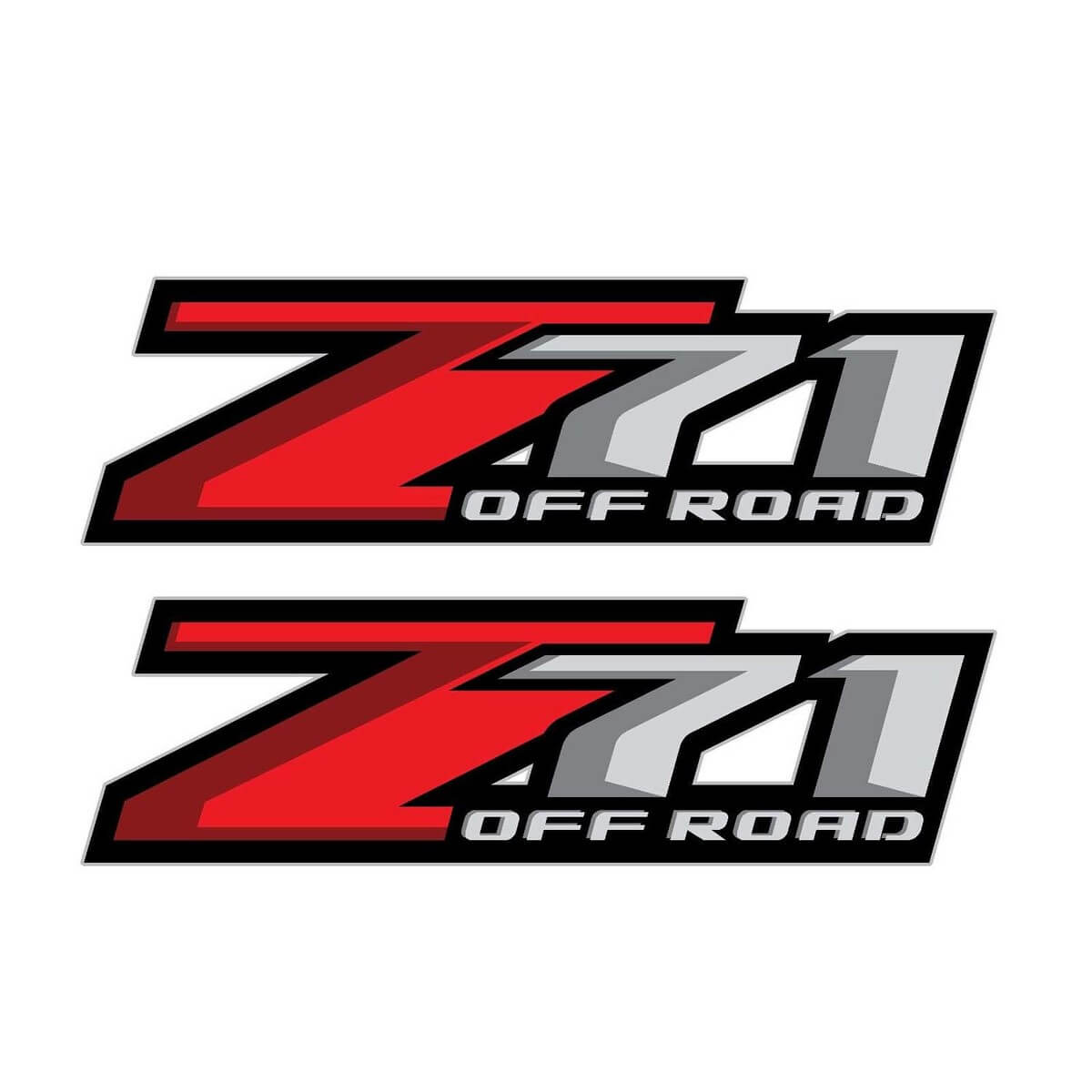 Set of 2: Z71 Off Road Sticker Decal 2017 Chevrolet Silverado GMC Sierra pickup truck
