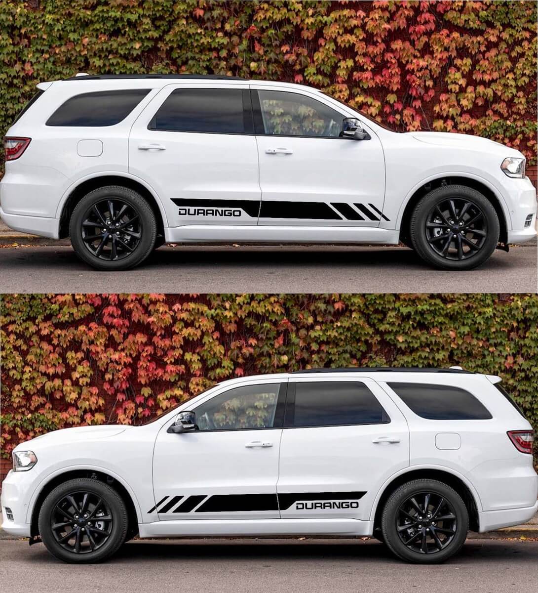 2X Side Door Stripes Sticker Decal Vinyl Kit for Dodge Durango RT GT Sport
