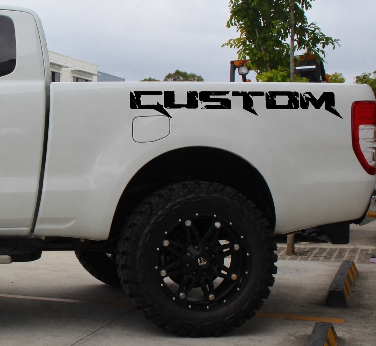 CUSTOM Distressed Pair Bedside Vinyl Decal Sticker for Ford Ranger