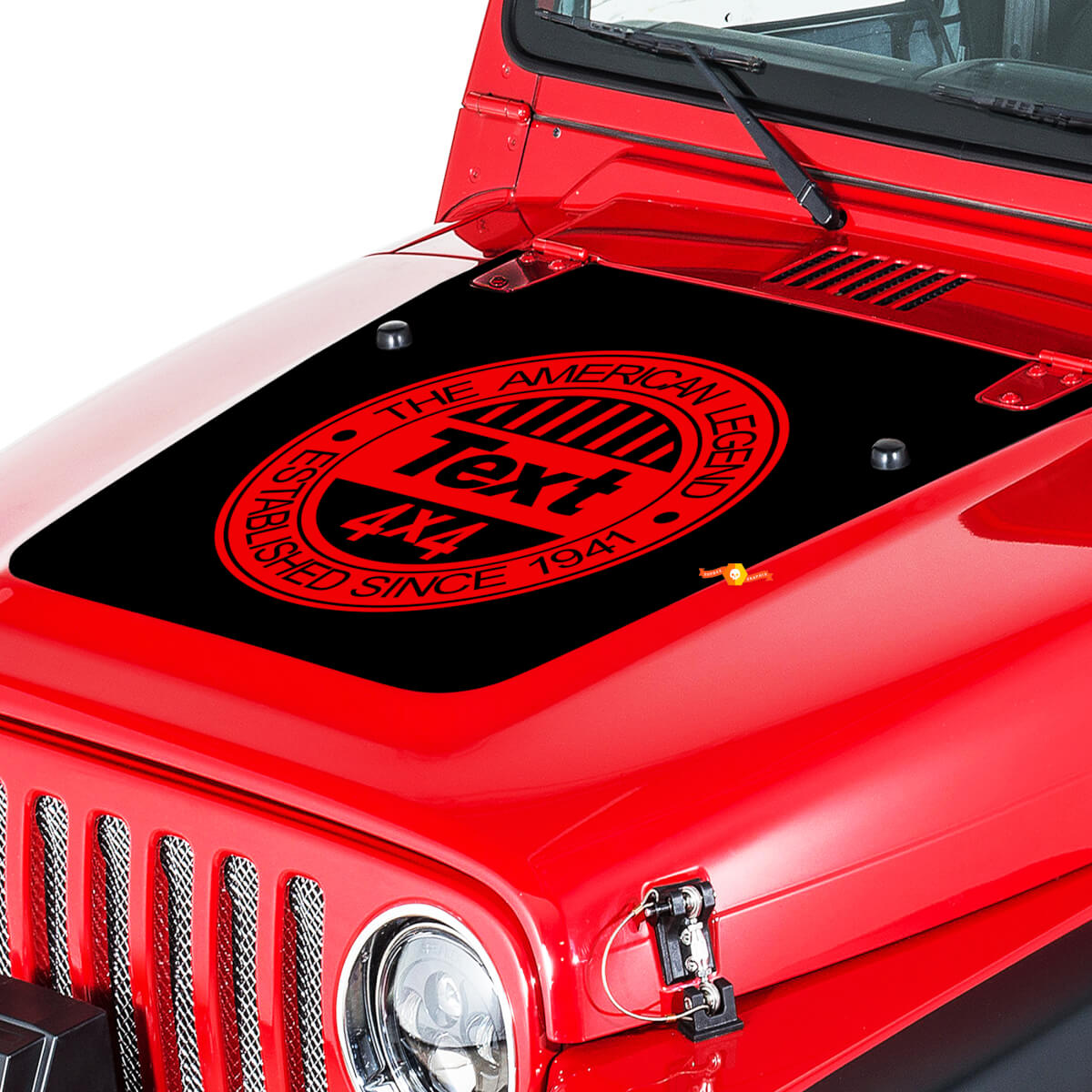 Jeep Wrangler (1999-2006) Custom Vinyl Hood Sticker Decal Kit - American Legend
