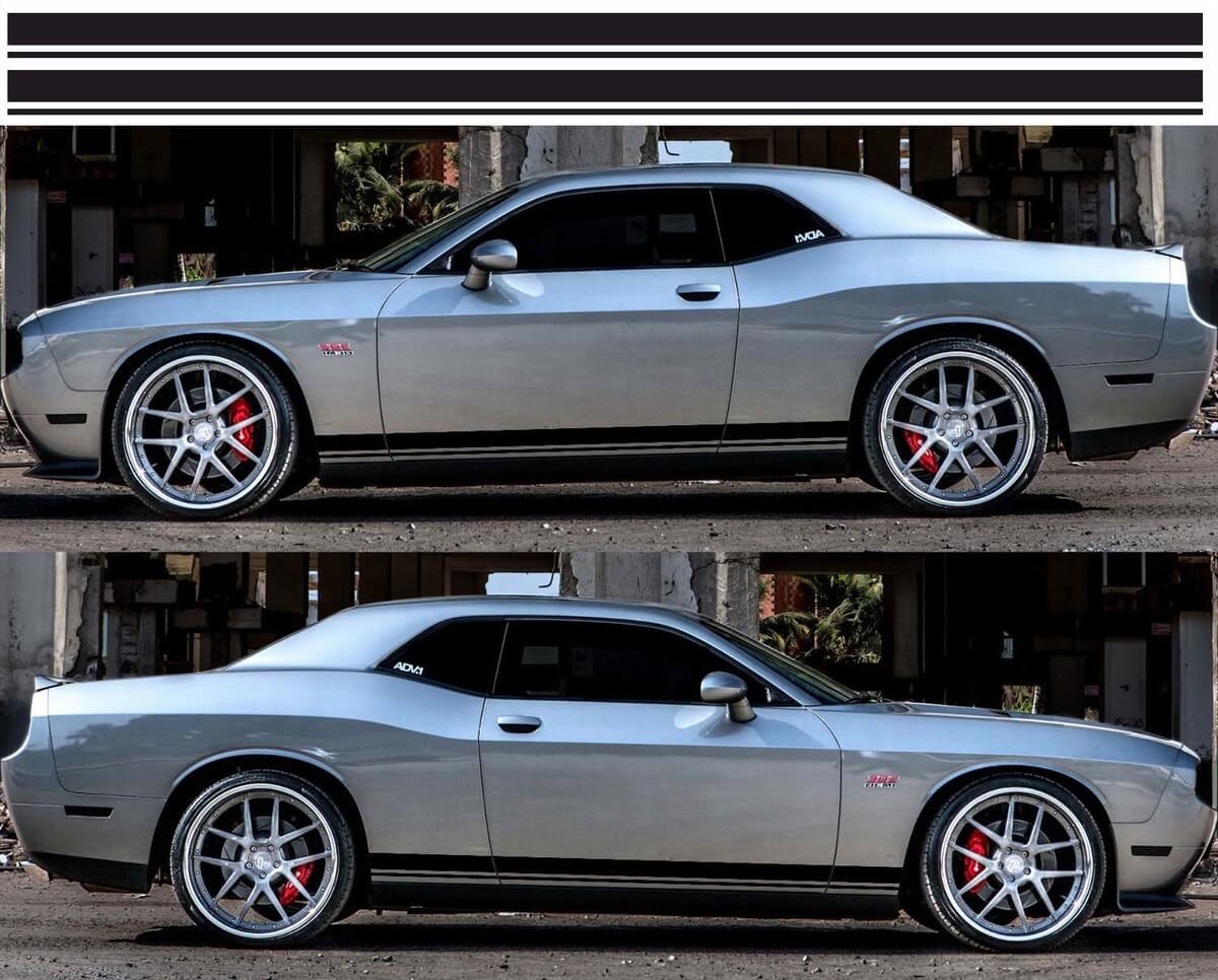 2x Side Rally Vinyl Decals Stickers 2 for Dodge Challenger