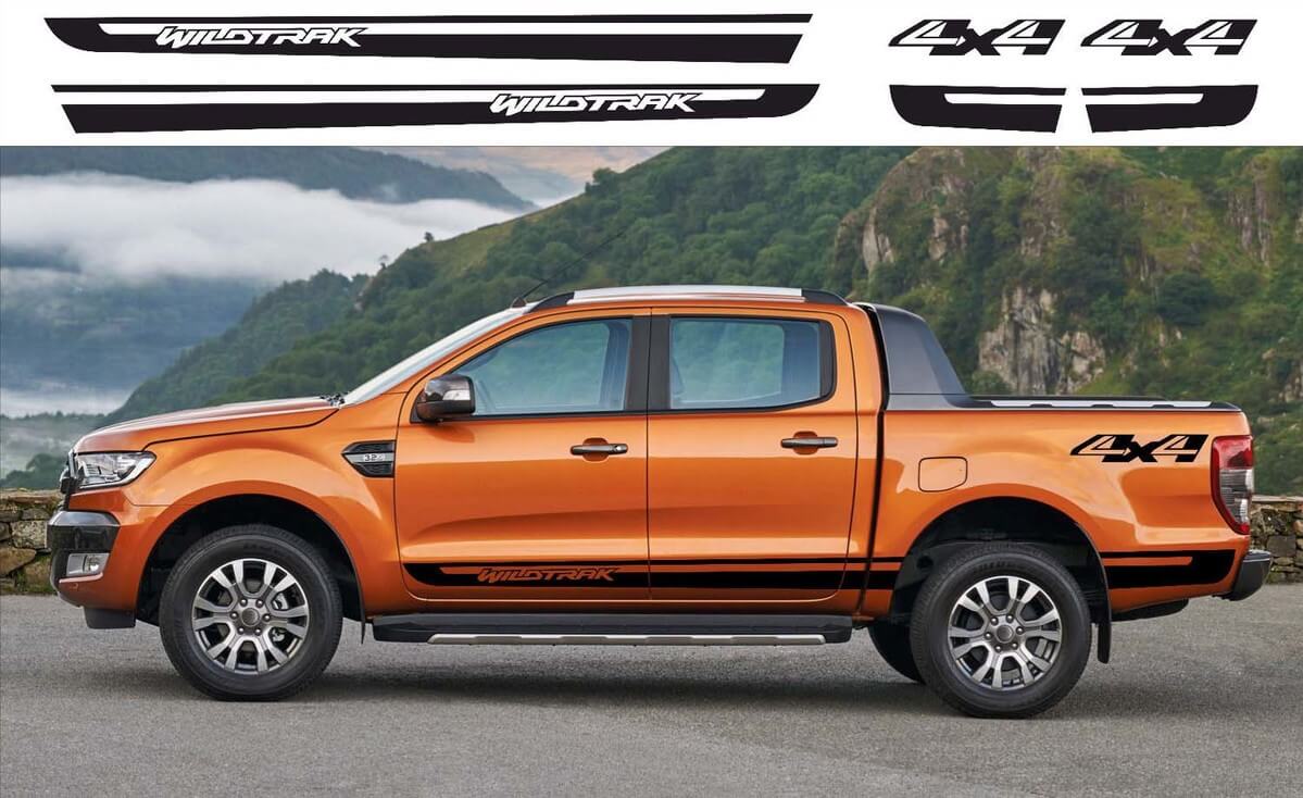 Musclecar Ranger Wildtrak 4x4 side Vinyl Decals graphics rally sticker kit