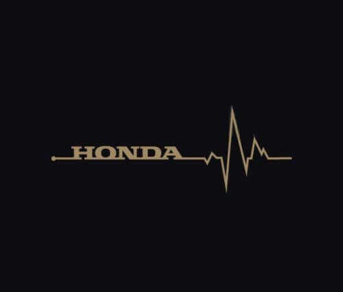 Honda Heartbeat Pulse Side Vinyl Decal Pair for Honda Cars