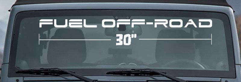 Fuel Off-Road Style Windshield Vinyl Decal for Trucks and SUVs