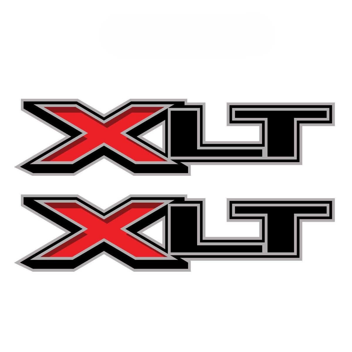 Set of 2: 2018 Ford F-150, F-250 XLT vinyl decal sticker pickup truck bedside