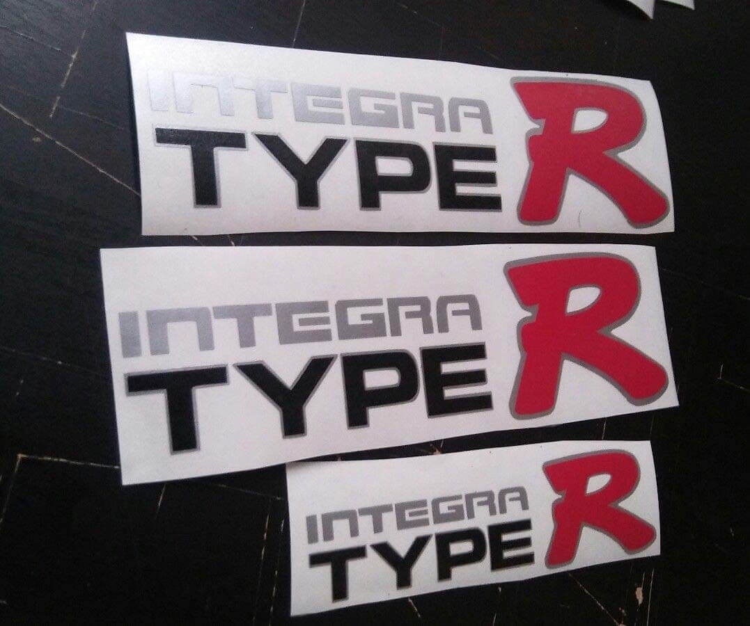 Honda Japan Integra Type R Decal Black Variant Sticker Jdm Oem Size Illest Dc2