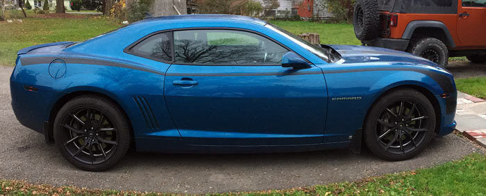 Hockey Style Side Stripes Vinyl Decal Kit for Chevrolet Camaro 2010-15