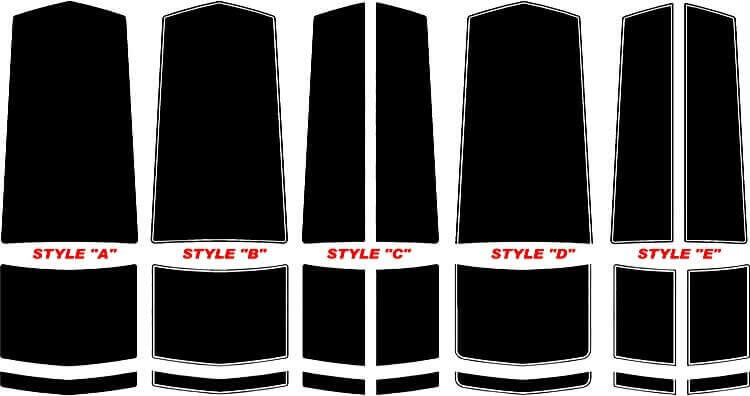 Wide Center Hood & Trunk Stripes Vinyl Decals Kit for Chevrolet Camaro 2010+