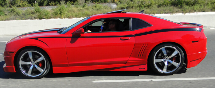 2010 - 2015 Chevrolet Camaro Full Upper Side Devil Tail Accent Stripes
