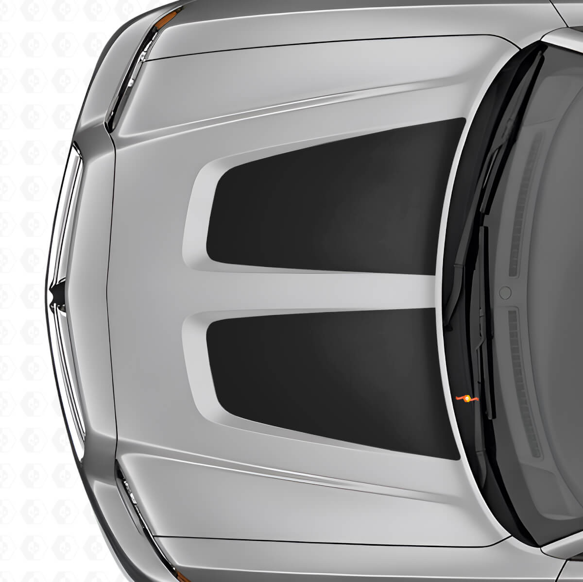 Dual Wide Hood Stripes Vinyl Decal Set for Dodge Charger
