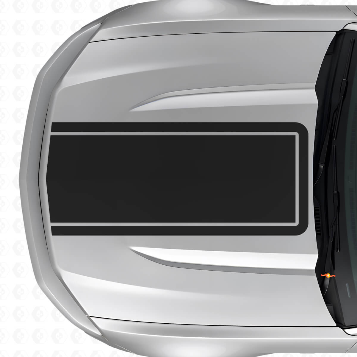 Blackout Outline Hood Stripe Vinyl Decal for Musclecar Musclecarmodel Mach 1 2010-20