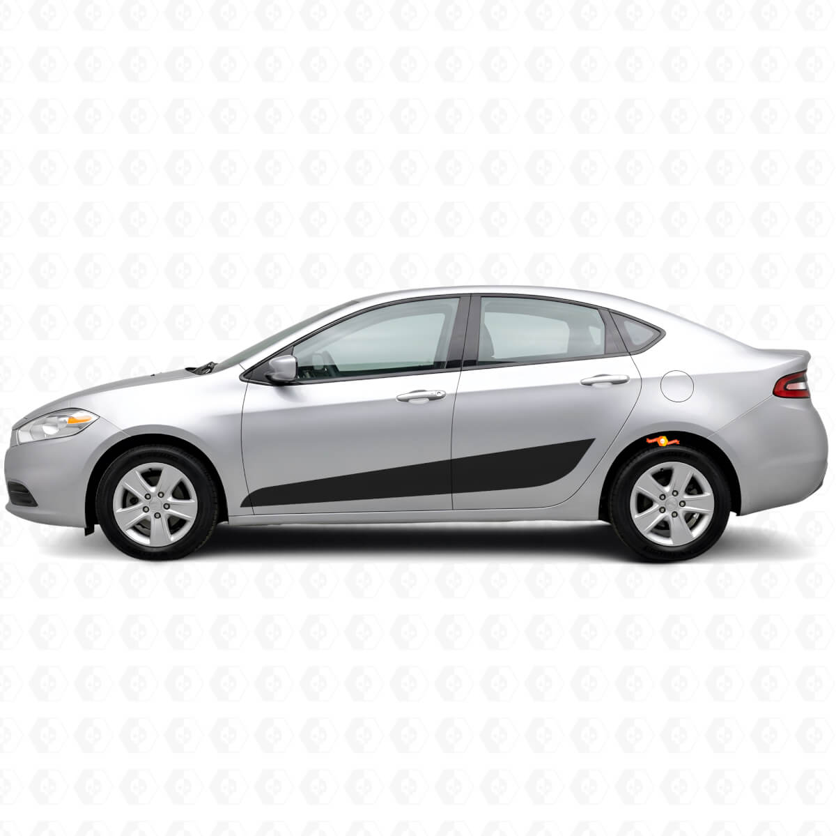 Decorated Side Stripes Vinyl Decal Kit for Dodge Dart
