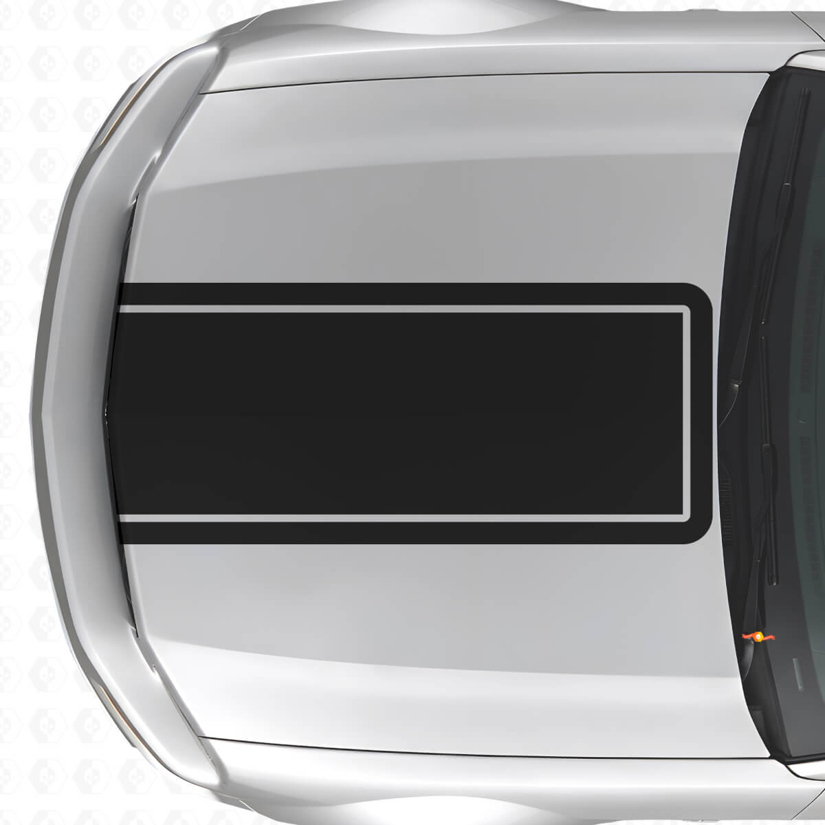 Blackout Outline Hood Stripe Vinyl Decal for Musclecar Musclecarmodel Mach 1 2005-09