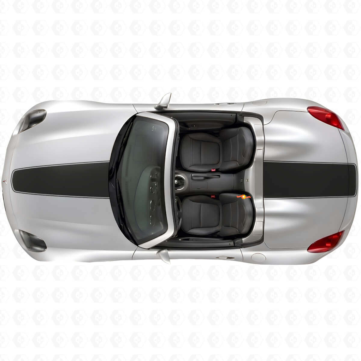 Racing Hood and Trunk Stripes Vinyl Decal Set for Pontiac Solstice 2007+