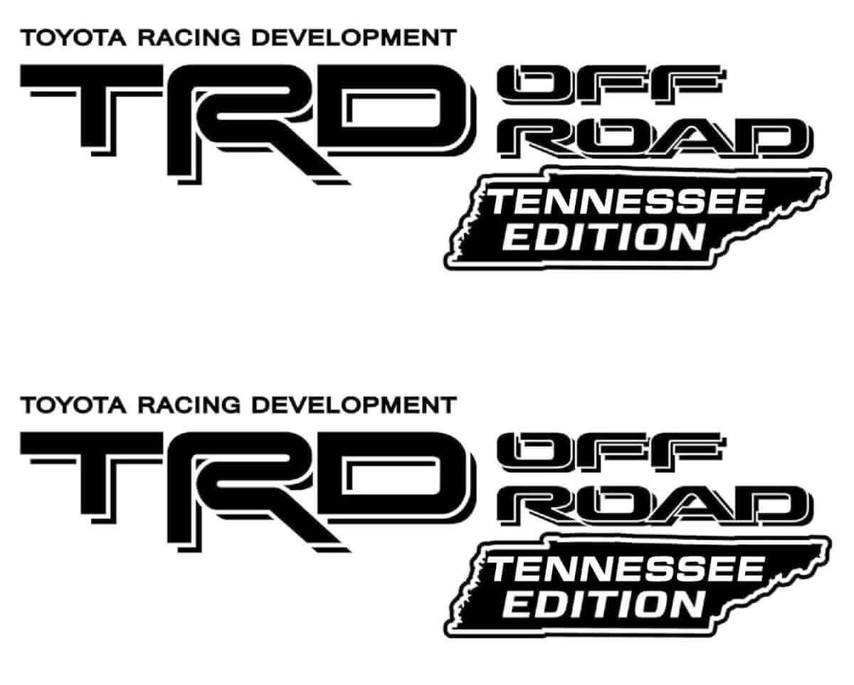 TRD Off Road Tennessee Edition Bedside Vinyl Decal Set for Toyota Tacoma &Tundra