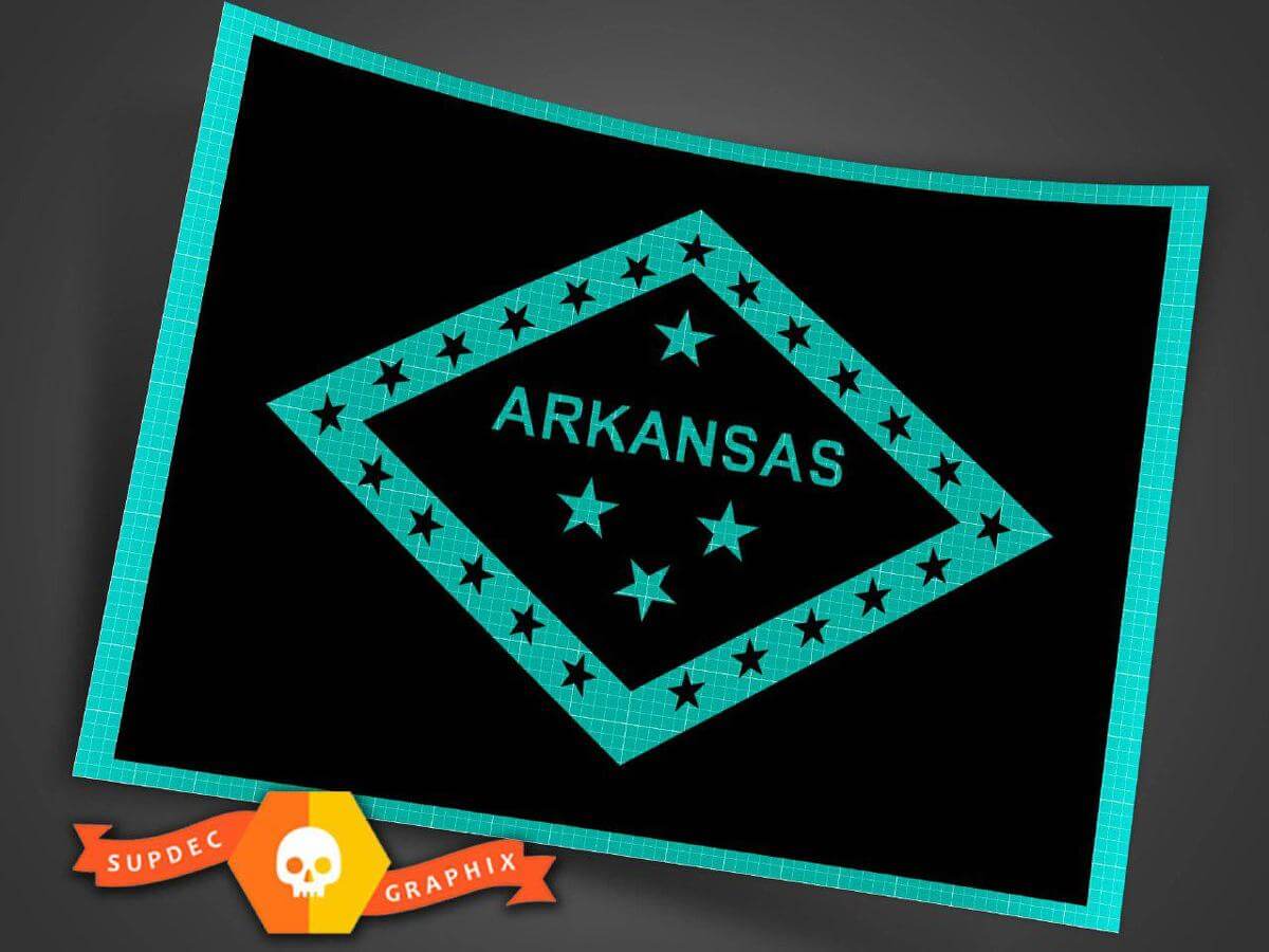 Arkansas State Flag Sticker Decal Multiple Colours and Sizes for Jeep Wrangler 2