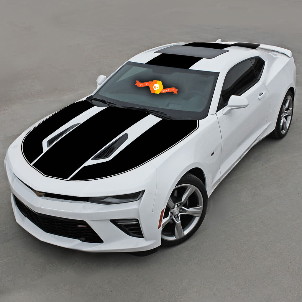CHEVROLET CAMARO 2016 - 2018 OVER THE TOP STRIPES HOOD ROOF & REAR
