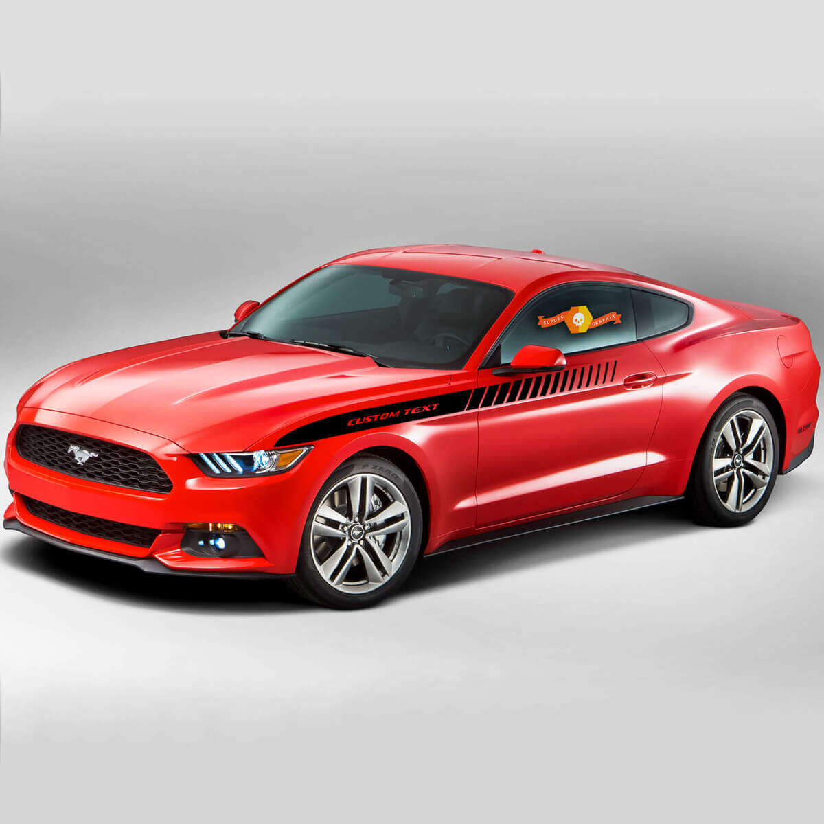 Ford Mustang 2015-2017 Upper Side Accent Strobe Vinyl Stripes