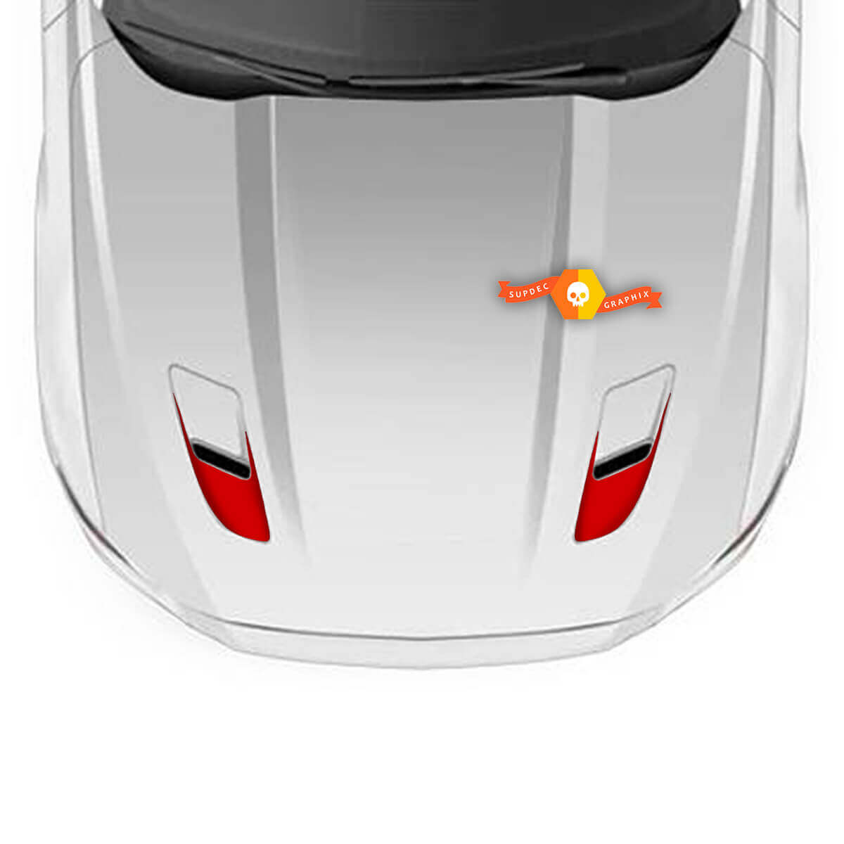 Hood Scoop Accents for Musclecar Musclecarmodel 2005-2024 decals stickers
