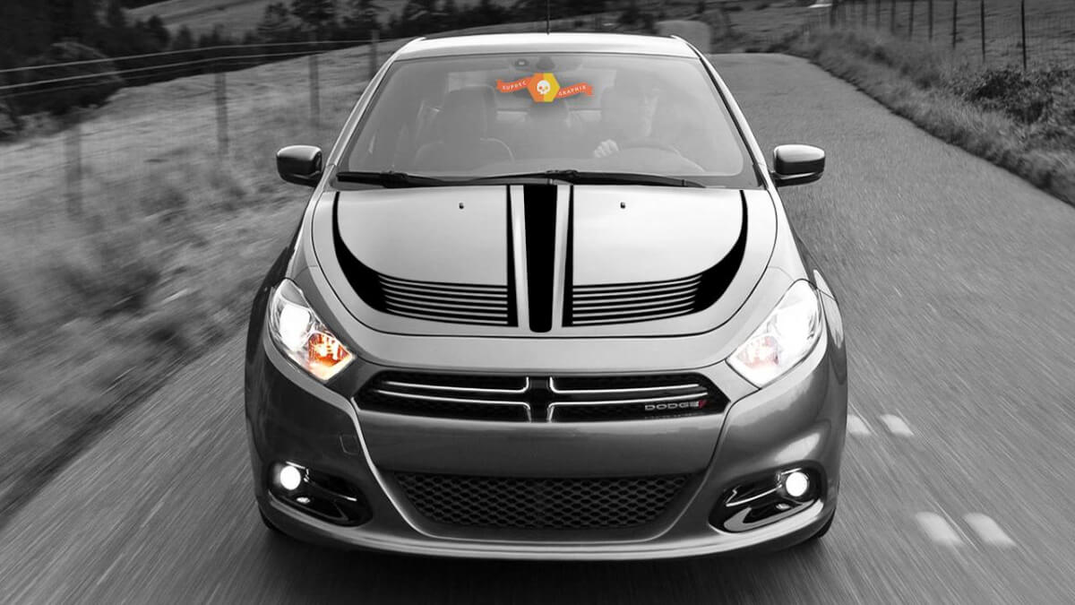 Hood Accent Stripes Vinyl Decal Sticker 3 for Dodge Dart