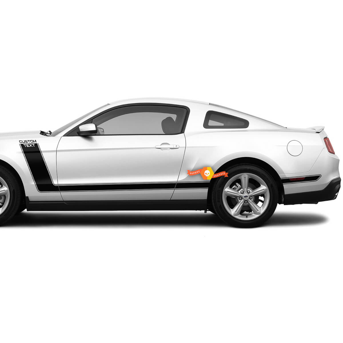2x Side BOSS 302 Racing Stripes for Ford Mustang Stickers Decals
