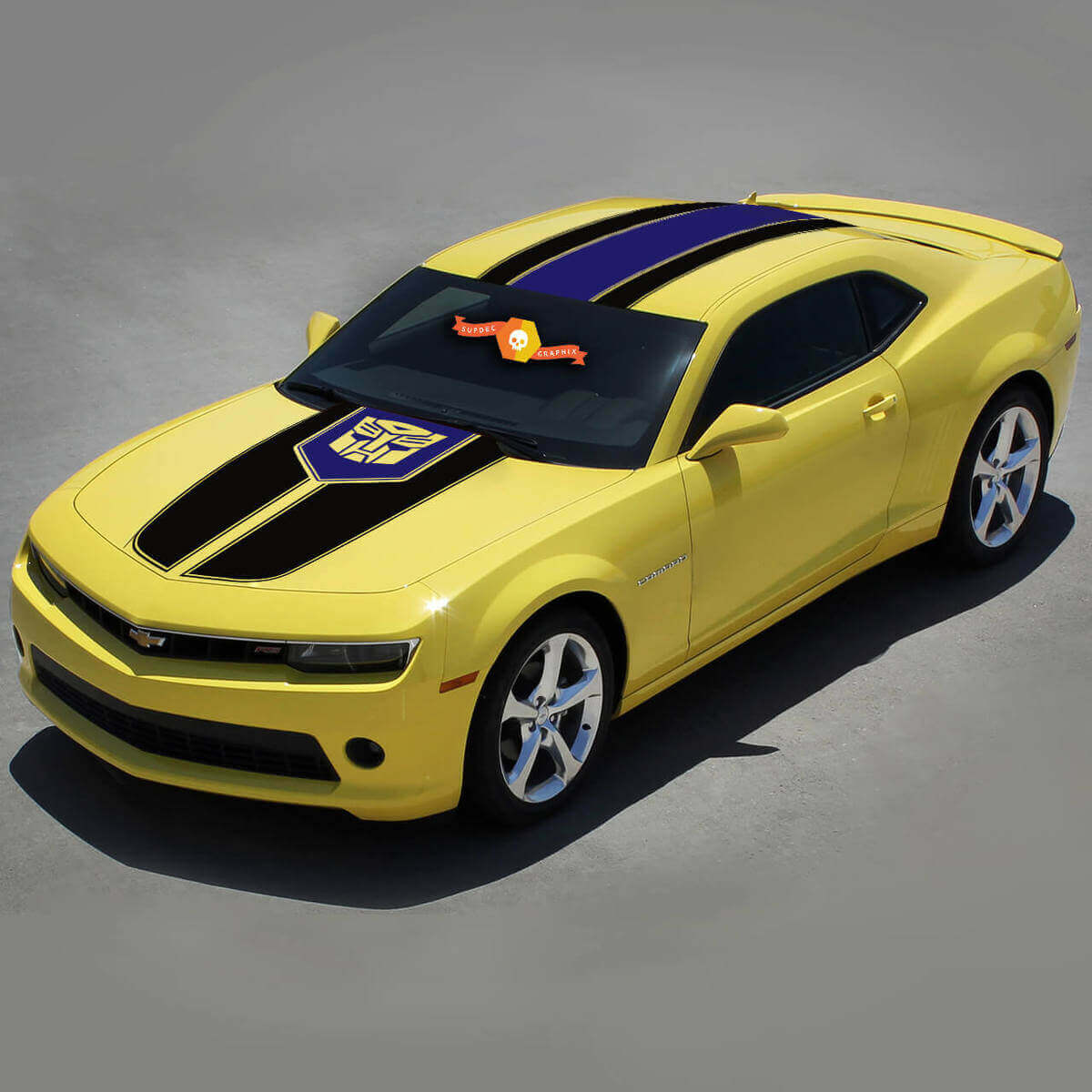 Transformer Style Top Side Stripes Vinyl Decal Kit for Chevrolet Camaro 2010-2015