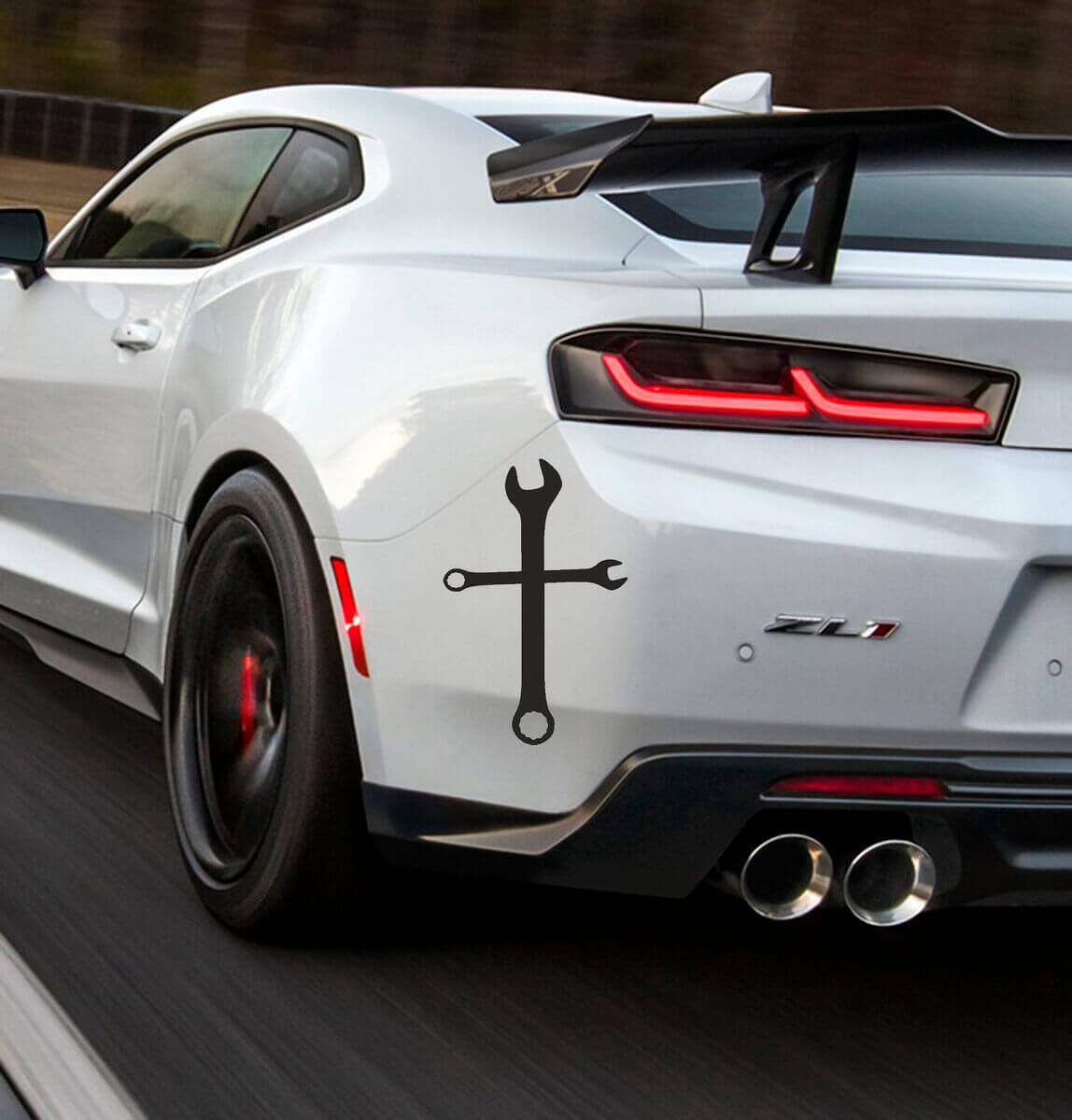 Wrench Cross Side Vinyl Decals Set for Chevrolet Camaro ZL1