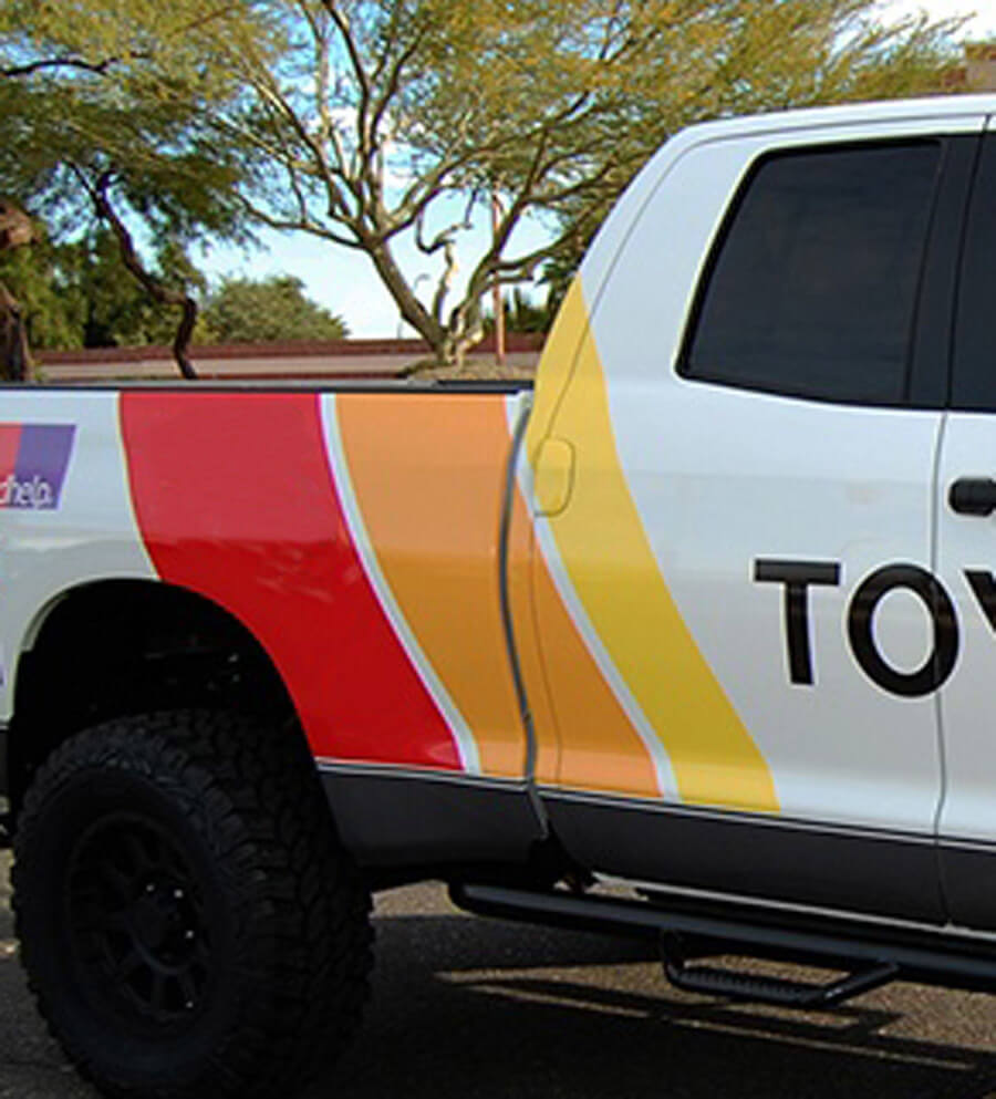 Retro Old School Side Stripes Vinyl Decal Kit for Toyota Tundra