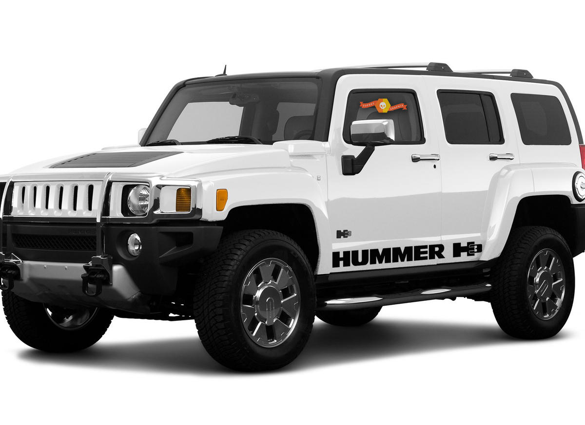 HUMMER H3 side 2x stripes body decal vinyl graphics sticker hight quality