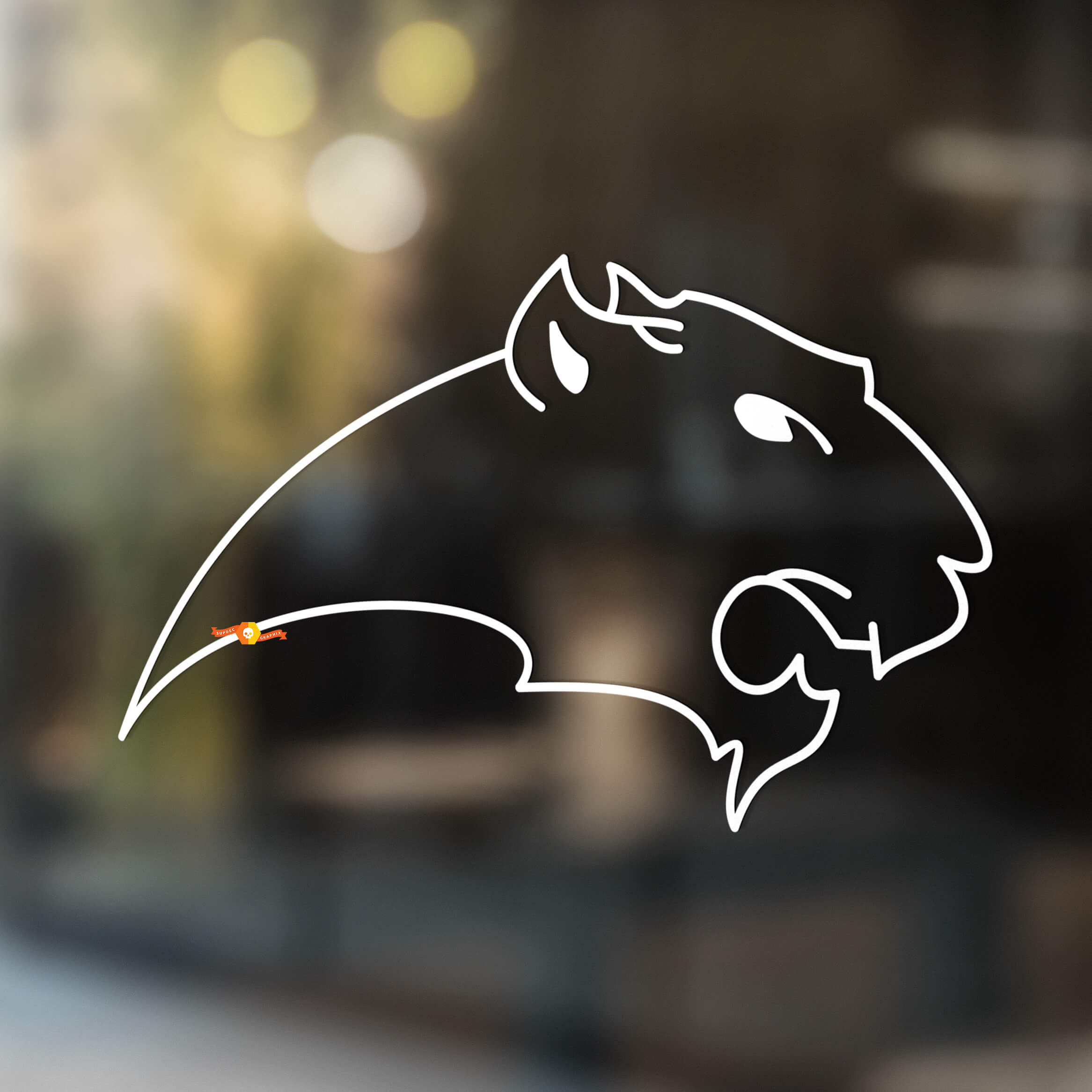 Tiger wild cat Vinyl Wall  Window Bathroom Sticker Decal #1