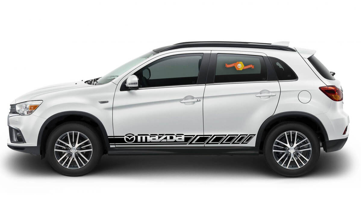 Mazda Logo Side Stripes Vinyl Decal Kit for Mazda CX-3/7