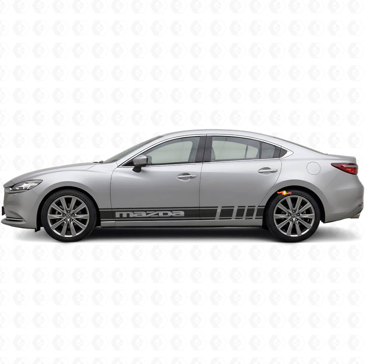 Branded Rocker Panel Stripes Vinyl Decal Kit for Mazda 6